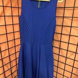 Gianni Bini Royal Blue Textured Midi Dress